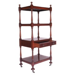 Mahogany 4 Tier Whatnot With Single Drawer, Circa 1830