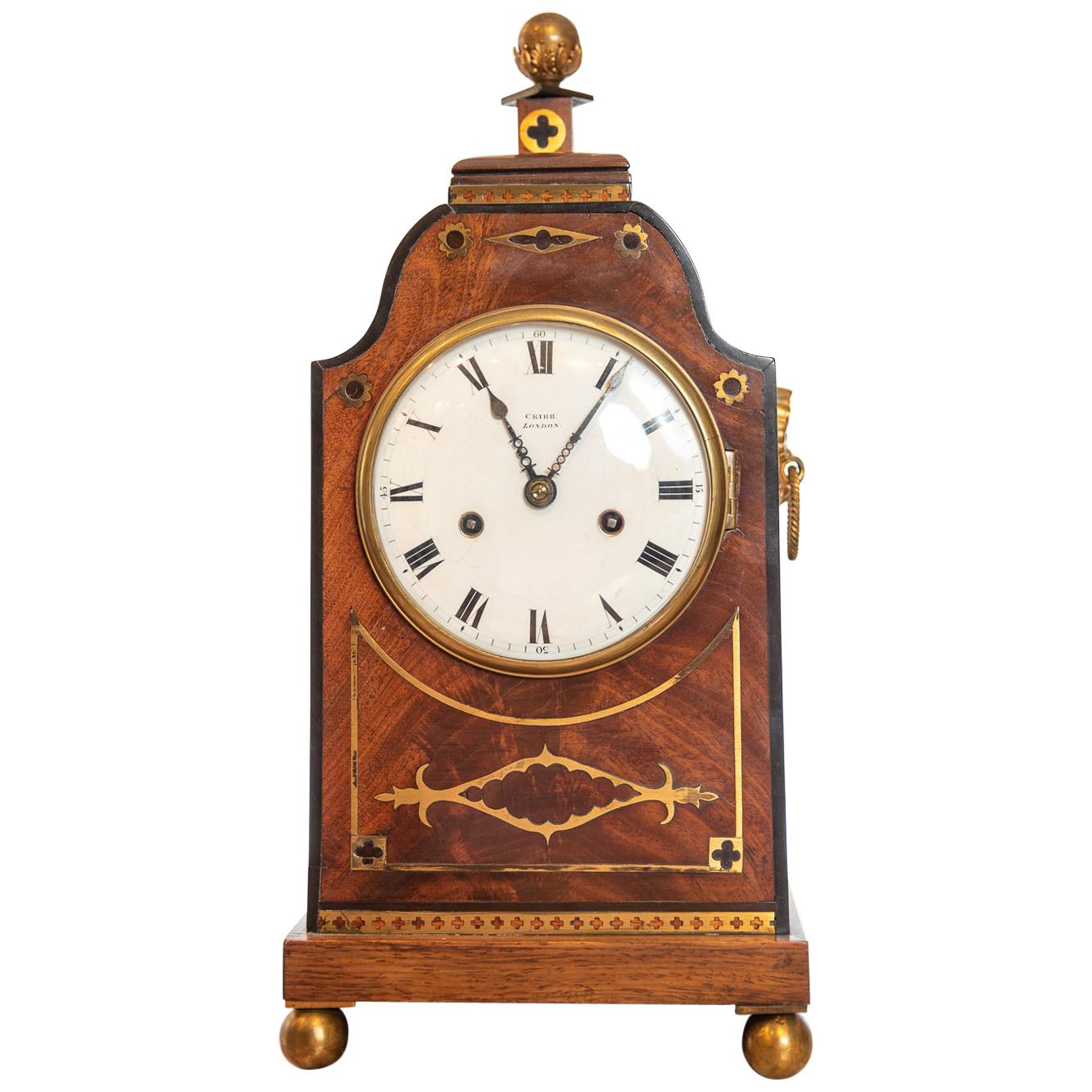 Mahogany 8 Day Striking Regency Table or Bracket Clock For Sale