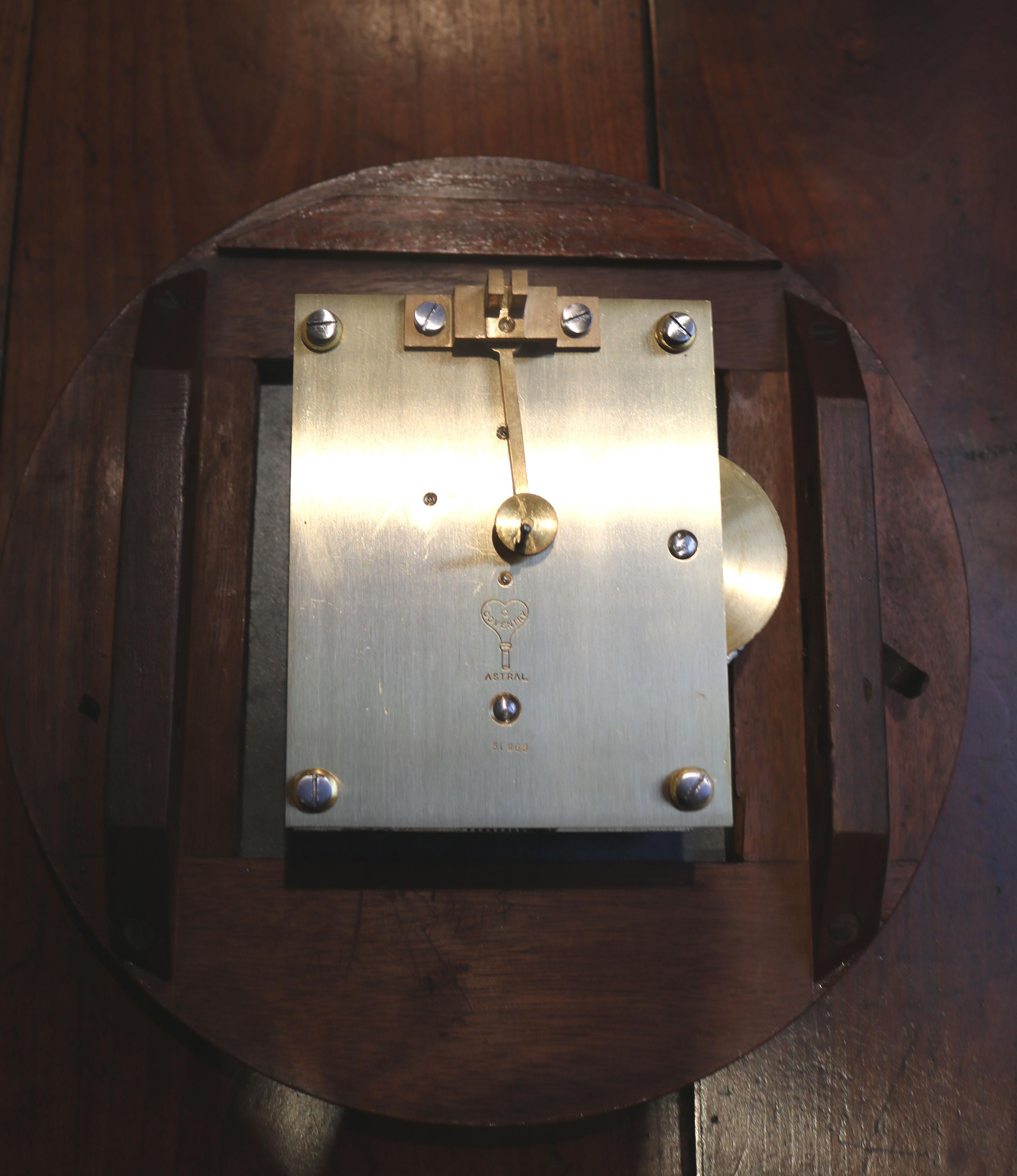 Early 20th Century Mahogany Fusee Dial Clock, England, circa 1915