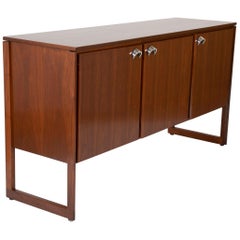 Mahogany and Aluminum Cabinet Designed by Jens Risom Designs Inc