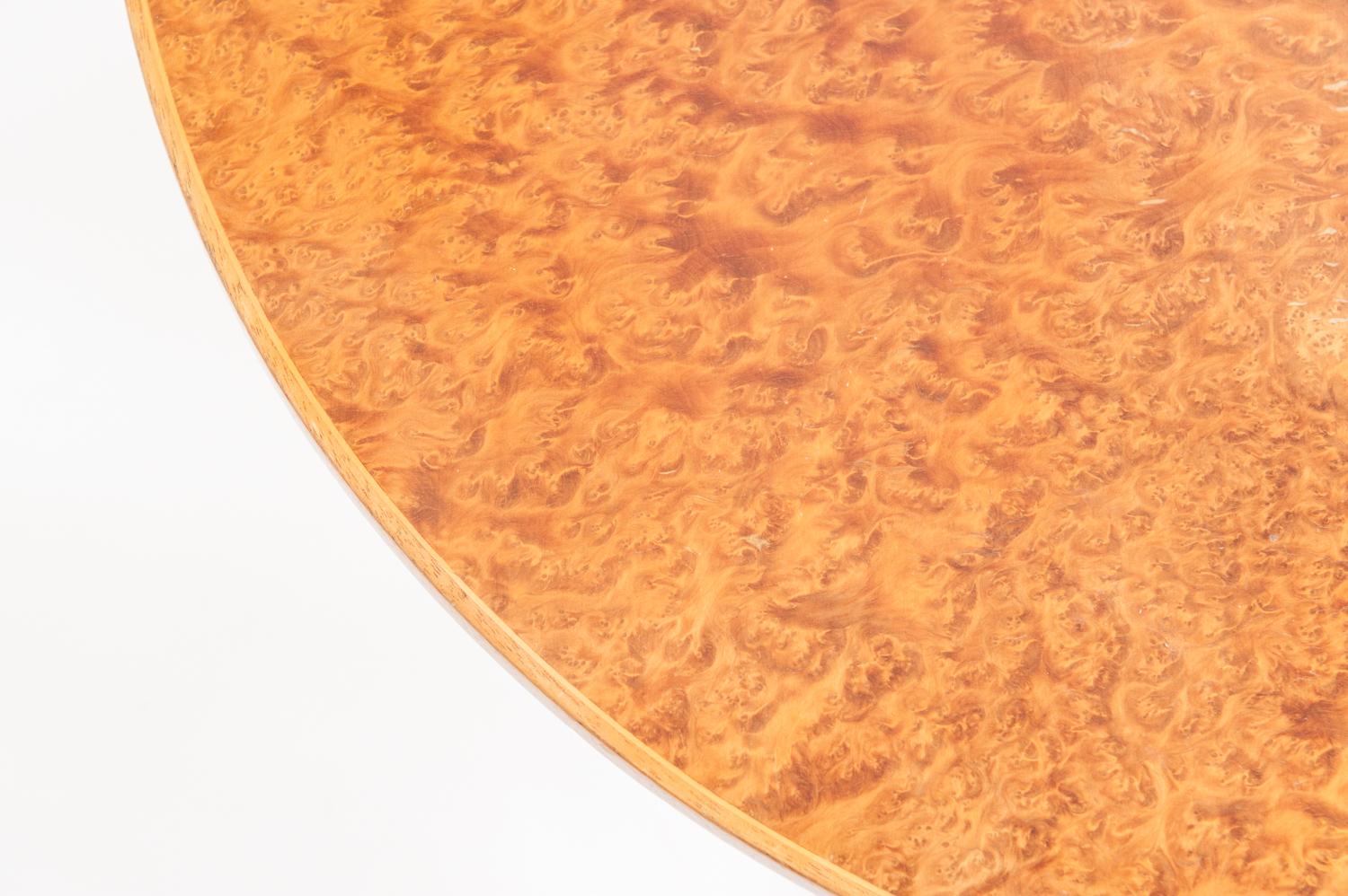 Scandinavian Modern Mahogany and Ambiona Burl Table by Josef Frank For Sale