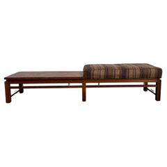 Mahogany and Brass Bench by Edward Wormley for Dunbar
