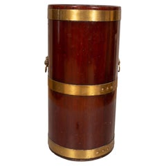 Mahogany And Brass Bound Umbrella Stand