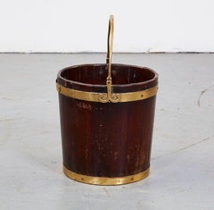 Mahogany and Brass Bucket