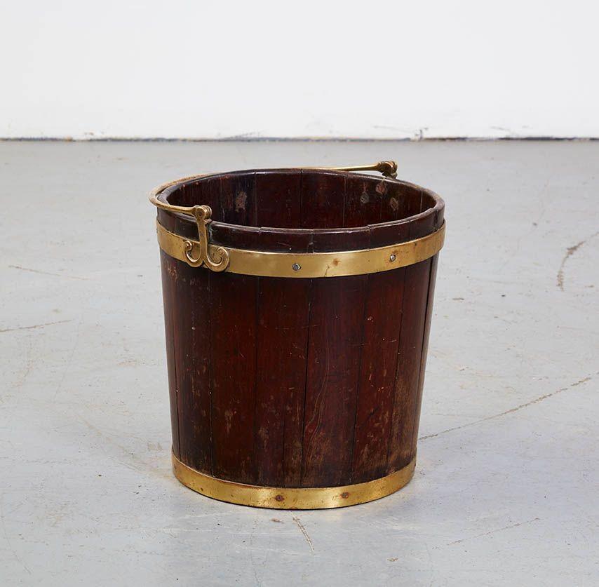Mid-19th Century Mahogany and Brass Bucket For Sale