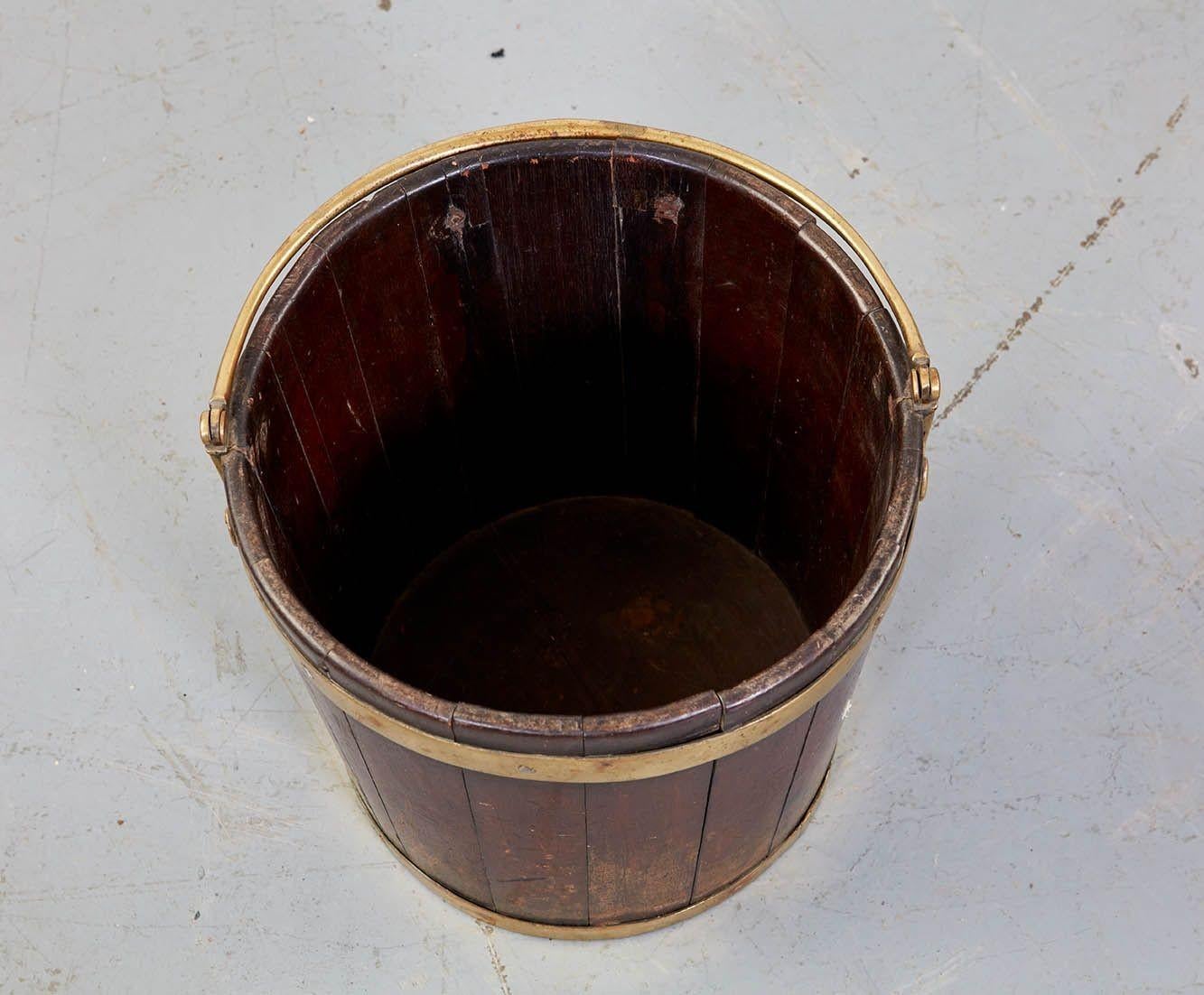 Mahogany and Brass Bucket For Sale 1