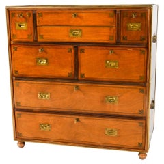 Vintage Mahogany And Brass Campaign Chest Of Drawers By Georg Kofoed
