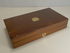 Mahogany and Brass Cased Down Brothers Surgeons Instruments, circa 1890
