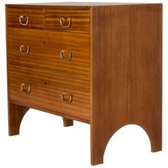 Retro Mahogany and Brass Chest of Drawers by Josef Frank for Svenskt Tenn, Sweden