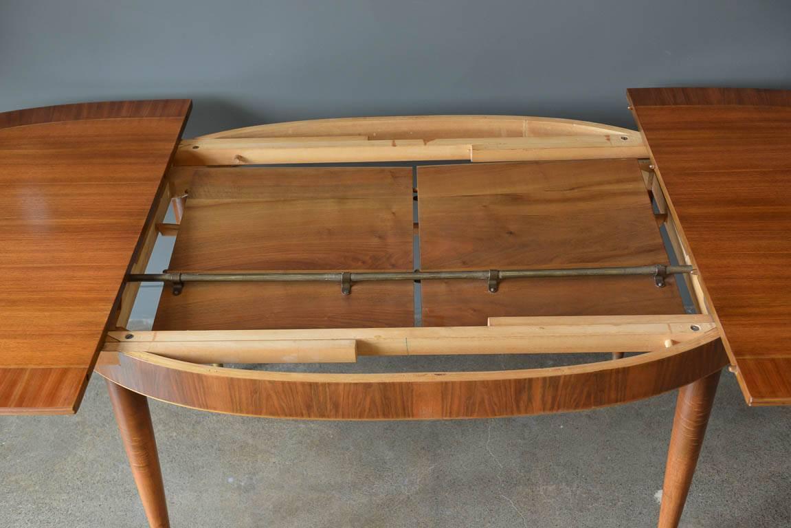 Mahogany and Brass Dining Table by Erno Fabry, Germany, circa 1955 3