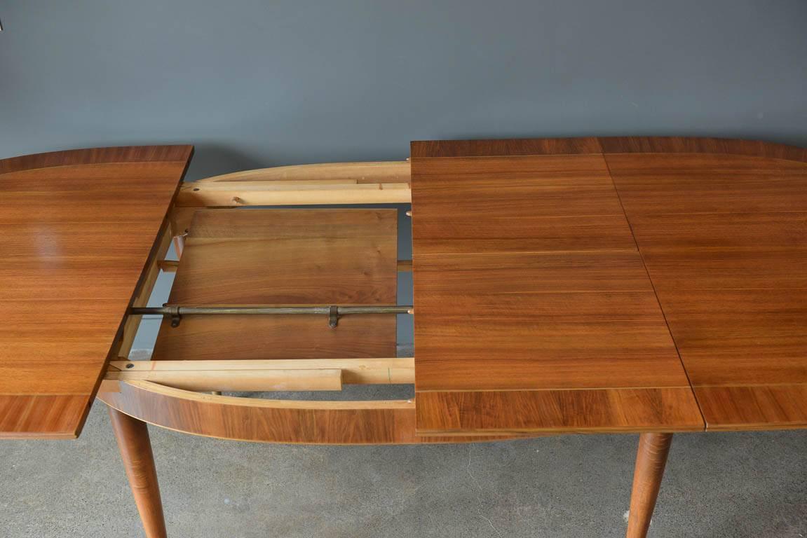 Mahogany and Brass Dining Table by Erno Fabry, Germany, circa 1955 4