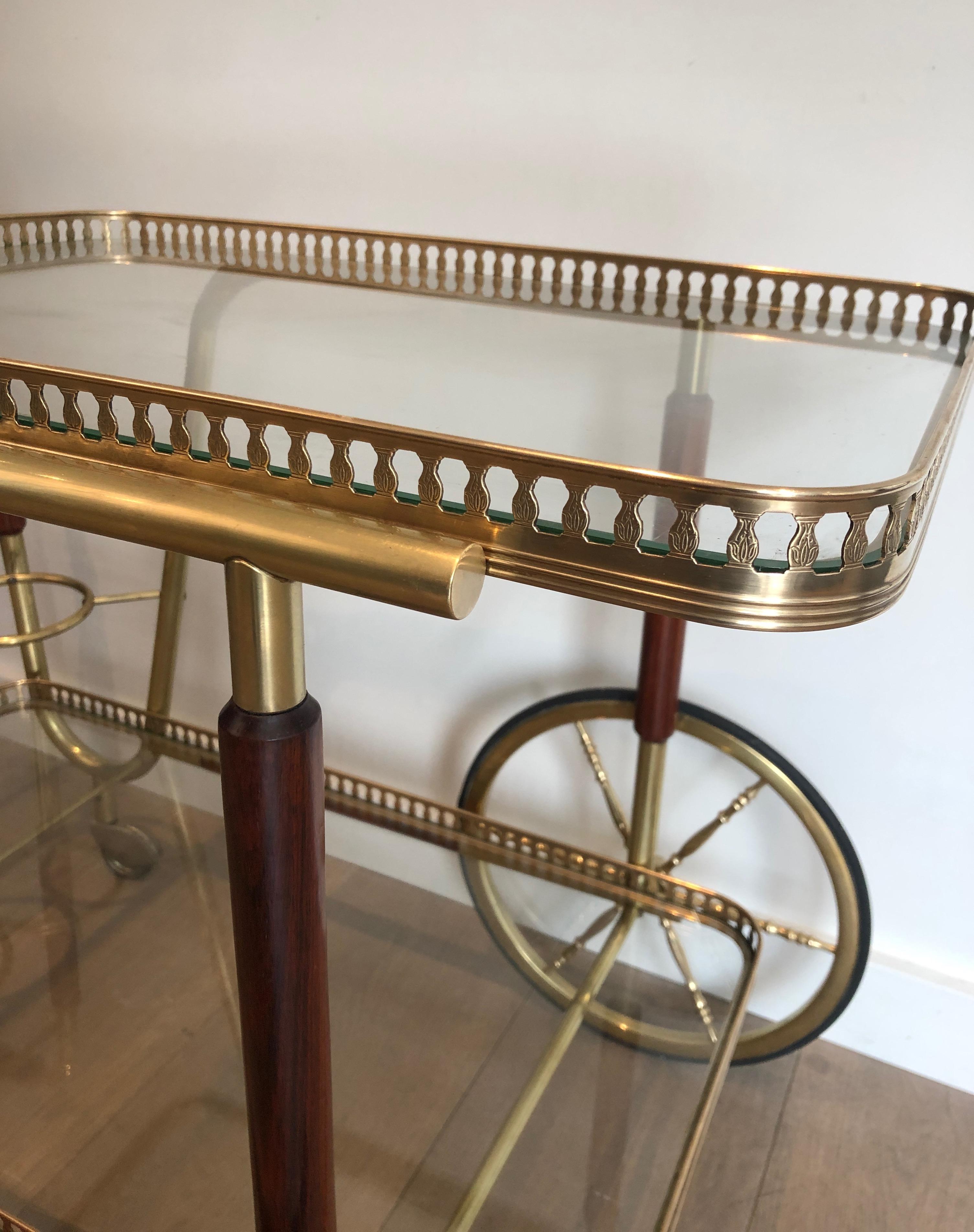 Mahogany and Brass Drinks Trolley, French Work, circa 1940 6