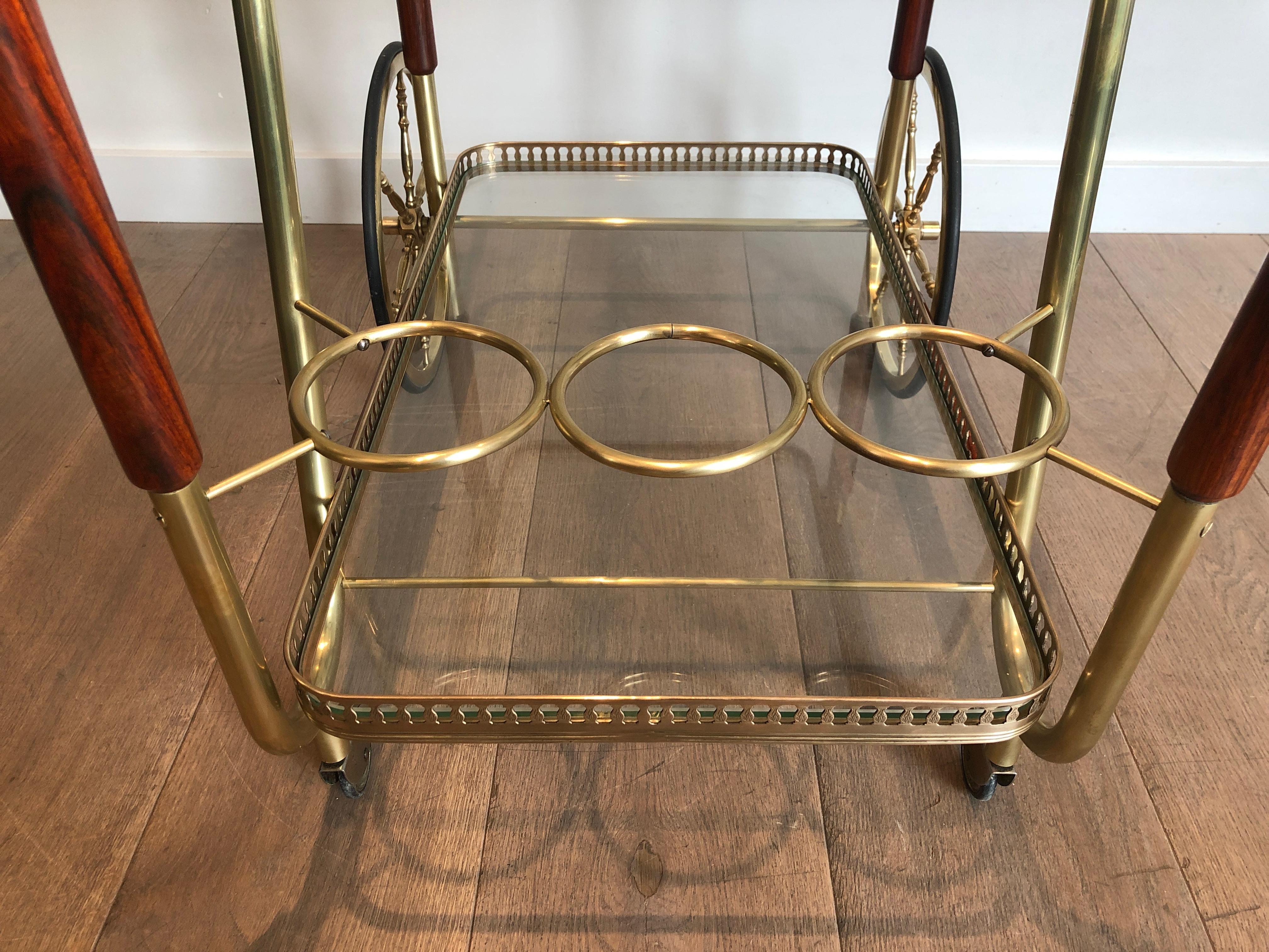 Mahogany and Brass Drinks Trolley, French Work, circa 1940 10