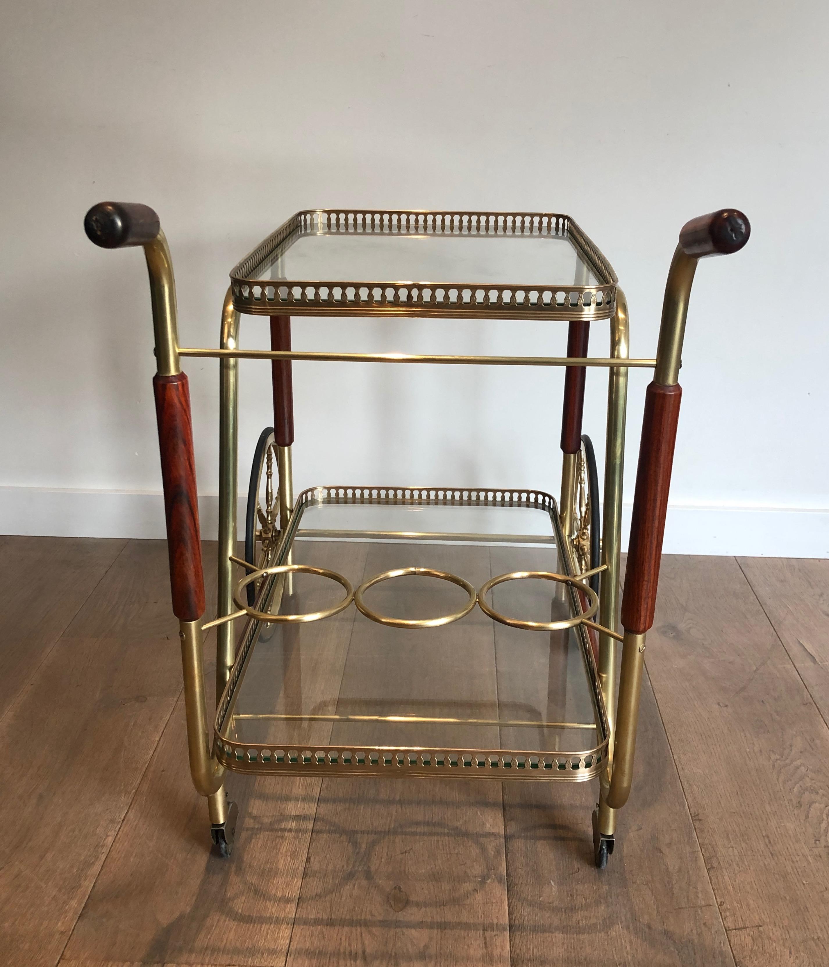 Mahogany and Brass Drinks Trolley, French Work, circa 1940 1