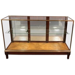 Meuble de rangement en acajou et laiton de E. Pollards & Co