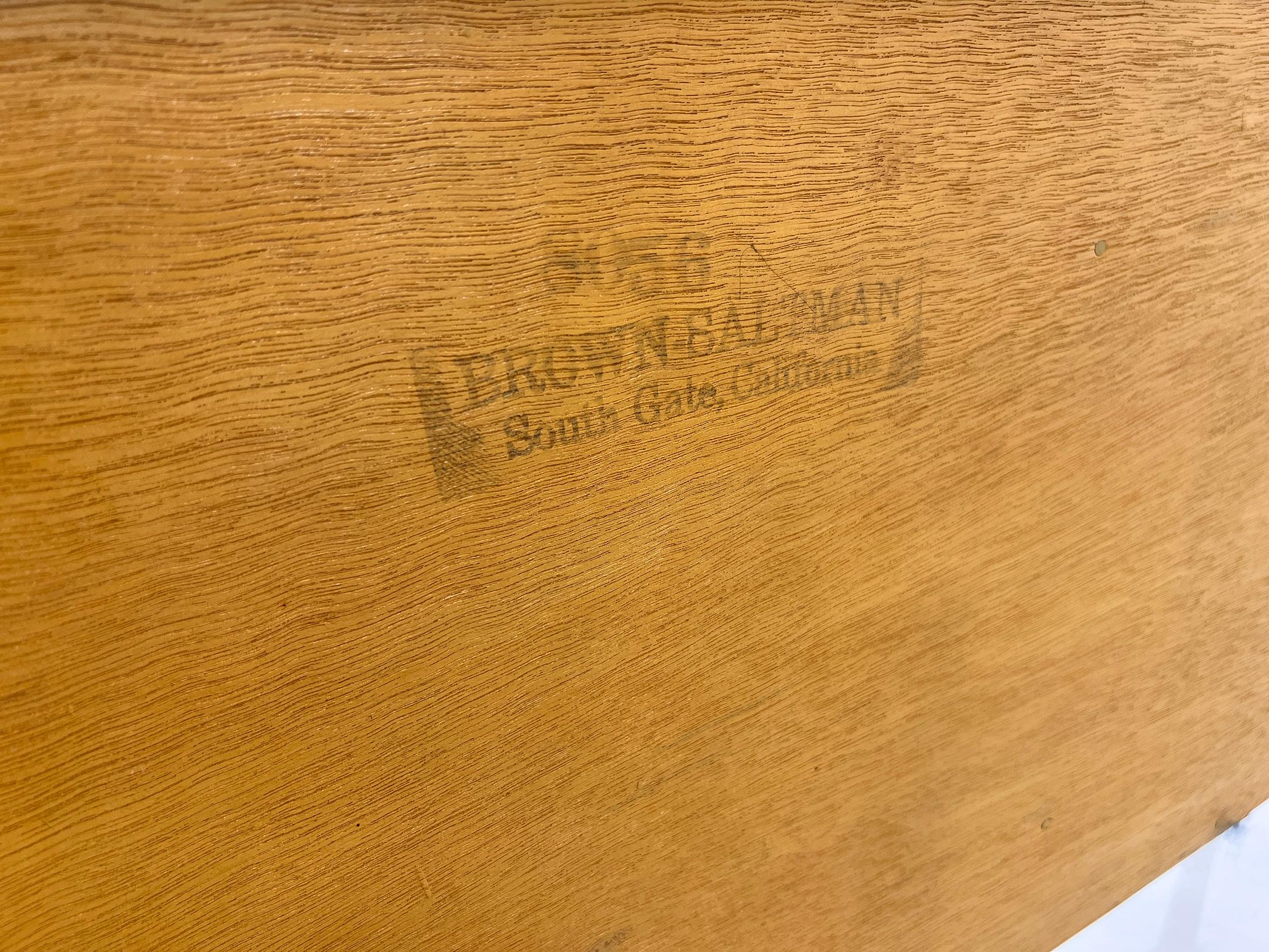 Mid-20th Century Mahogany and Brass Sideboard, Paul Frankl, Brown Saltman, 1940's For Sale
