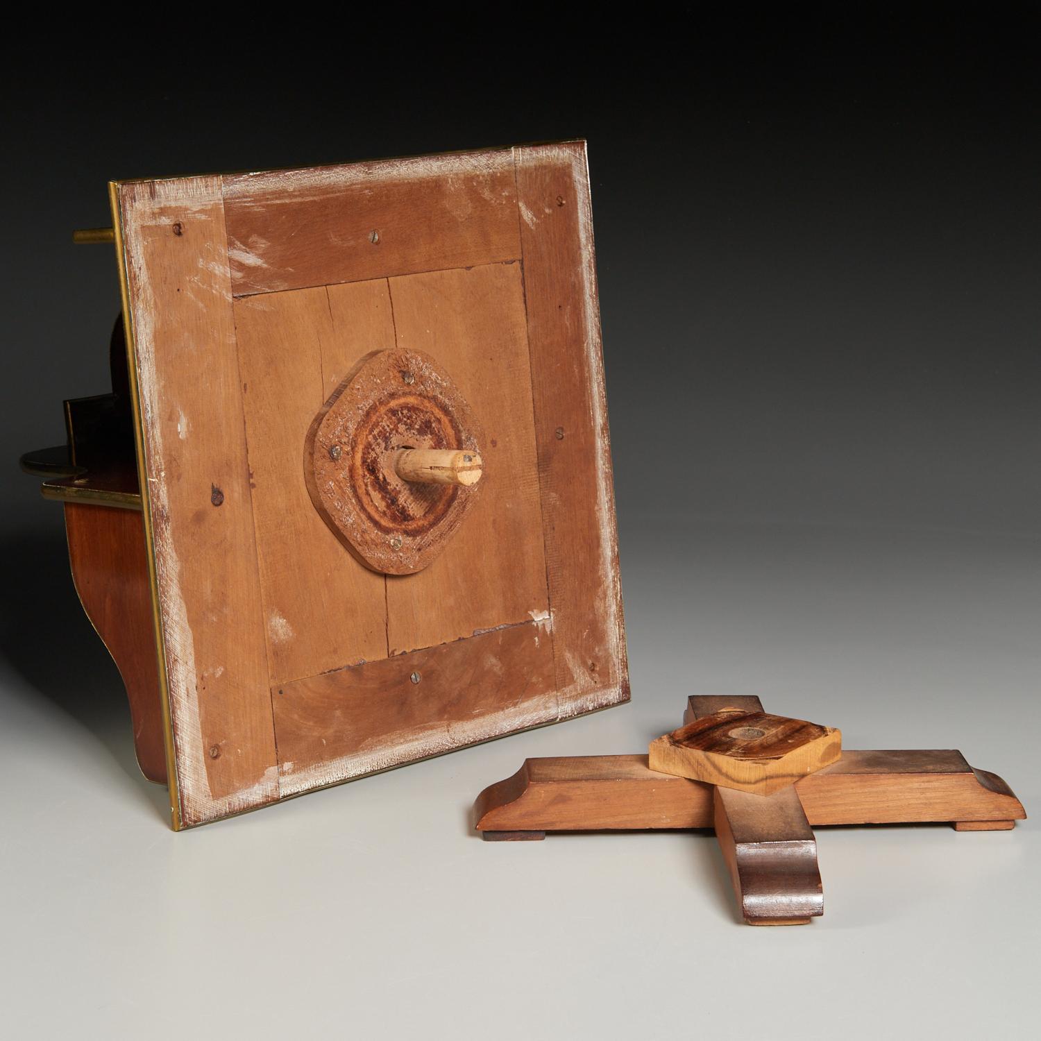 Metalwork Mahogany and Brass Tabletop Bookstand, from a Parish-Hadley Design Commission For Sale