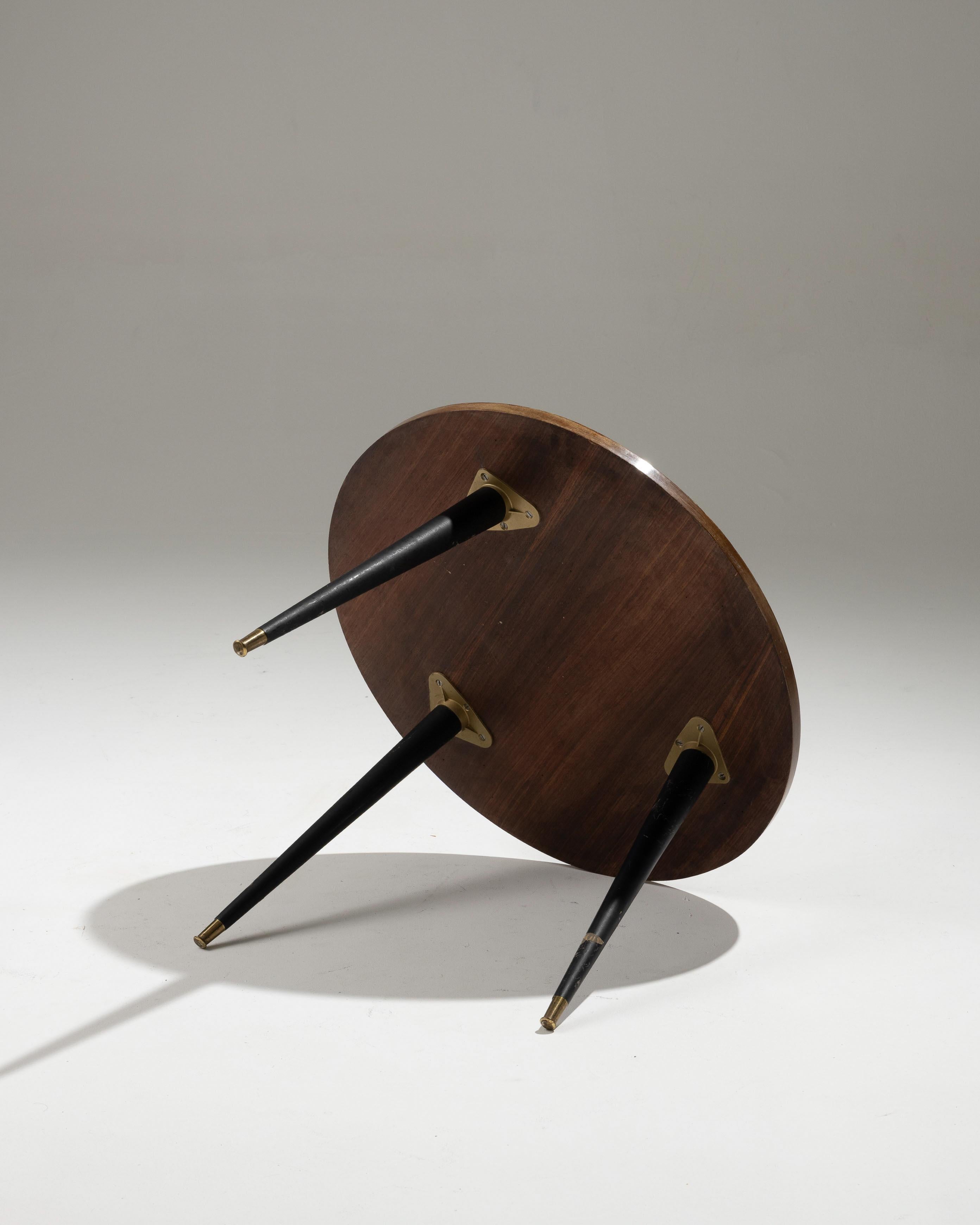 Bronze Table basse en acajou et bronze, années 1950 en vente