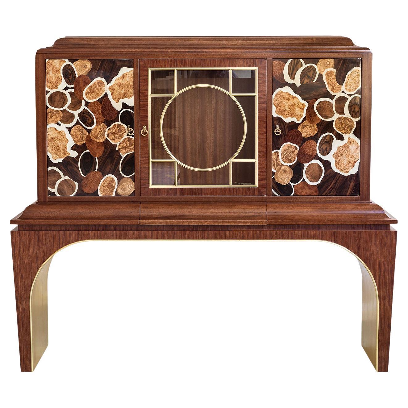 Mahogany And Bunga Wood Cabinet For Sale