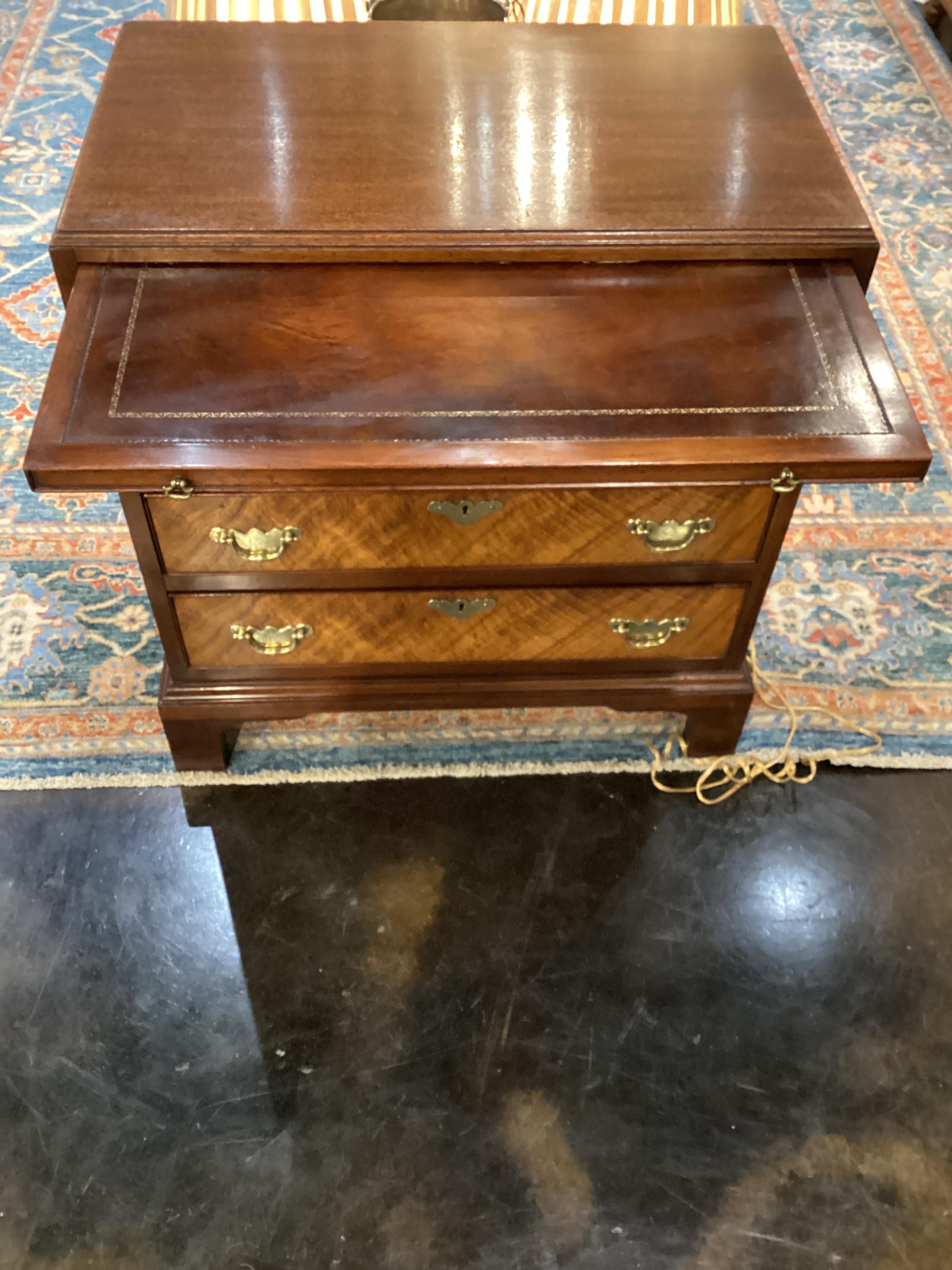 American Mahogany and Burled Wood Bachelors Chest by Beacon Hill Collection  For Sale