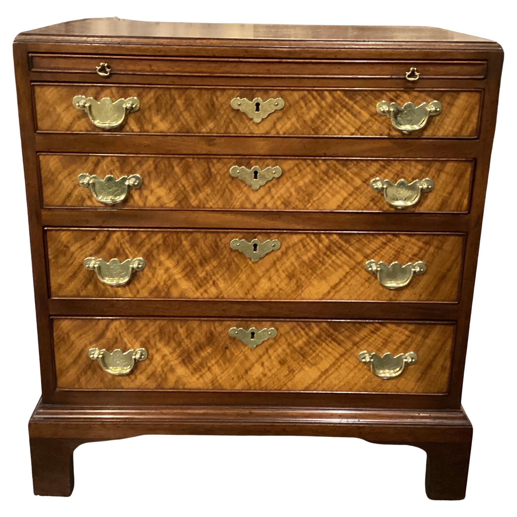Mahogany and Burled Wood Bachelors Chest by Beacon Hill Collection  For Sale
