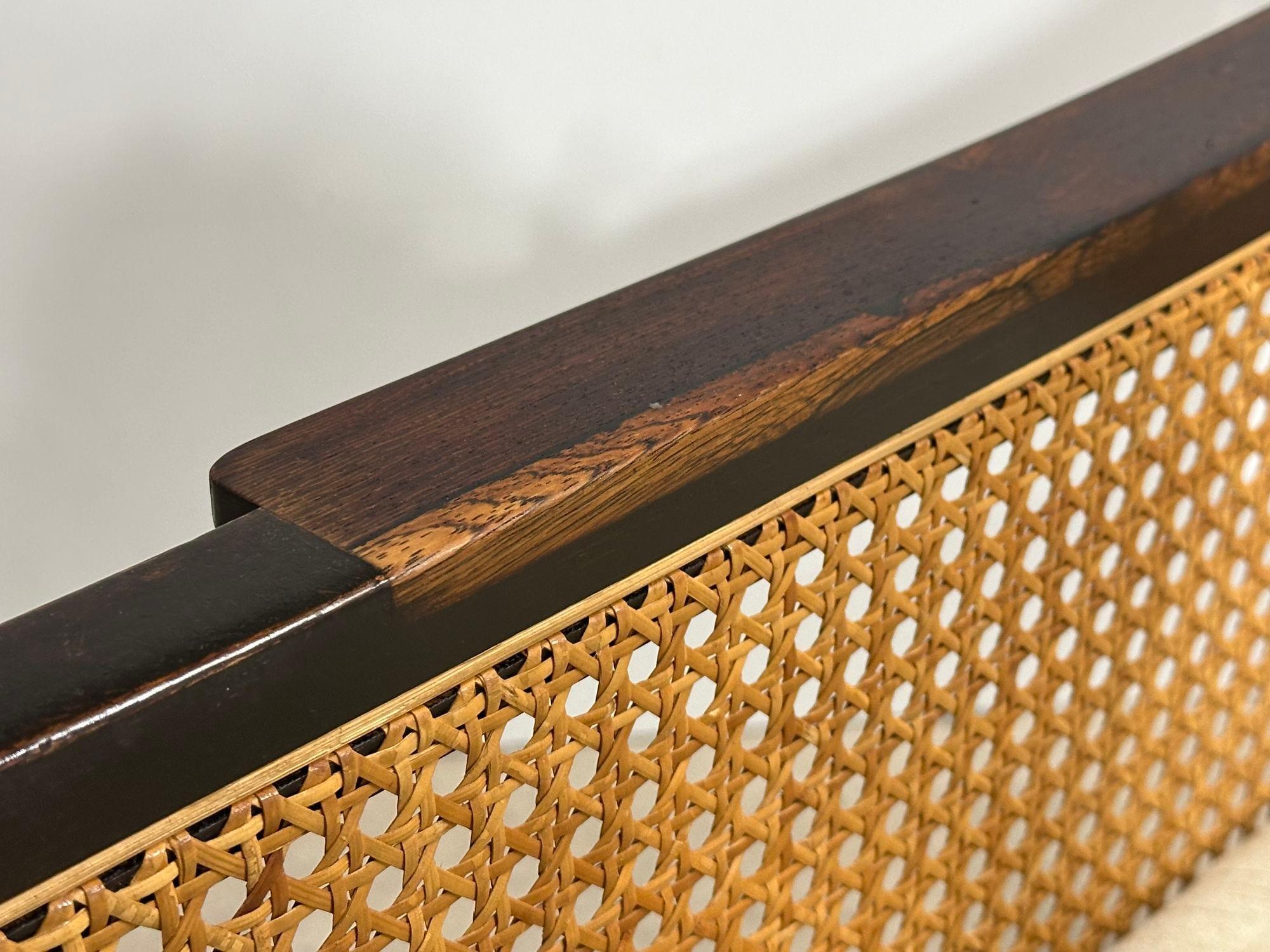 Mahogany and Cane Lounge Chair by Edward Wormley for Dunbar, 1950 For Sale 3