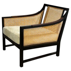 Mahogany and Cane Lounge Chair by Edward Wormley for Dunbar, 1950