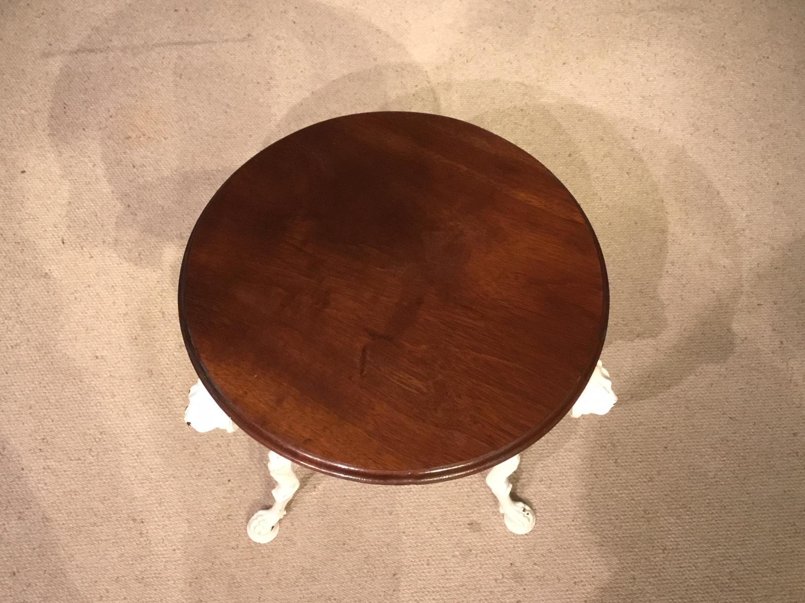 Mahogany and Cast Iron Victorian Period Pub Table 3