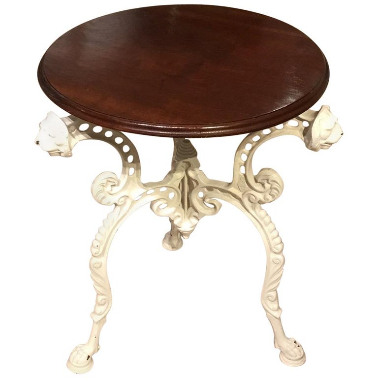 Mahogany and Cast Iron Victorian Period Pub Table at 1stDibs