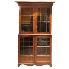 Mahogany and Cherry American 19th Century Bookcase