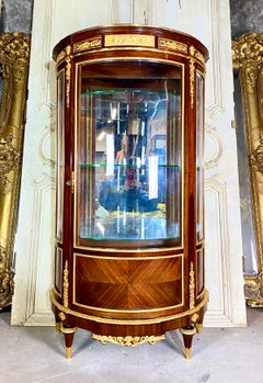 Mahogany and Gilt Bronze Showcase Attributed to François Linke, Napoleon III