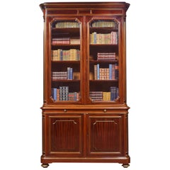 Used Mahogany and Gilt Metal Mounted Two-Door Bookcase