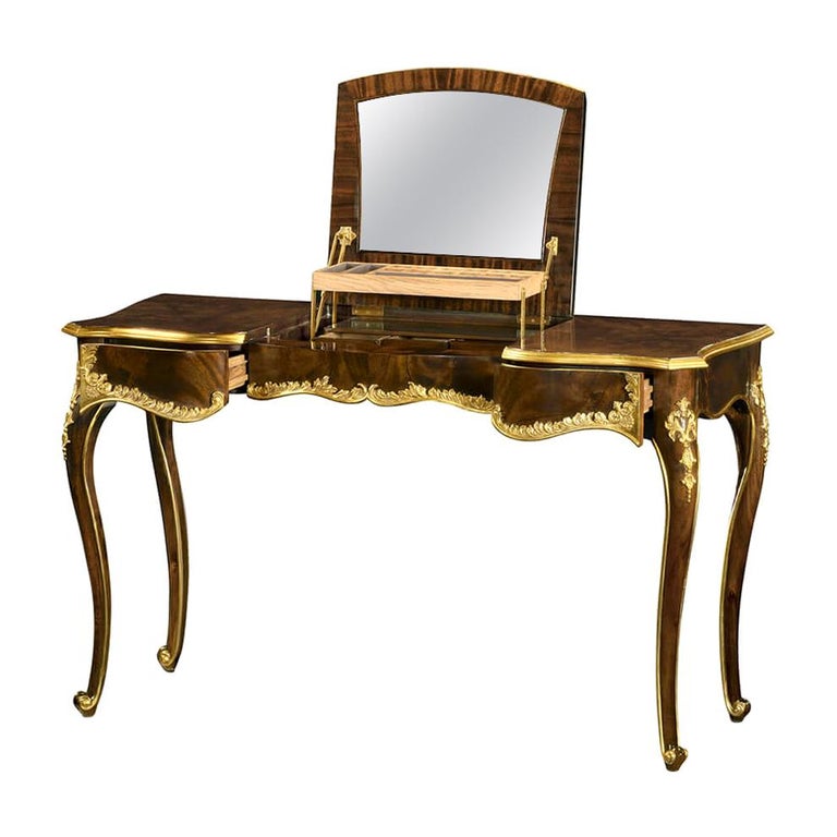Mahogany and Gilt Rococo Dressing Table For Sale at 1stDibs