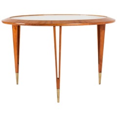 Table basse en acajou et verre de Bertil Fridhagen