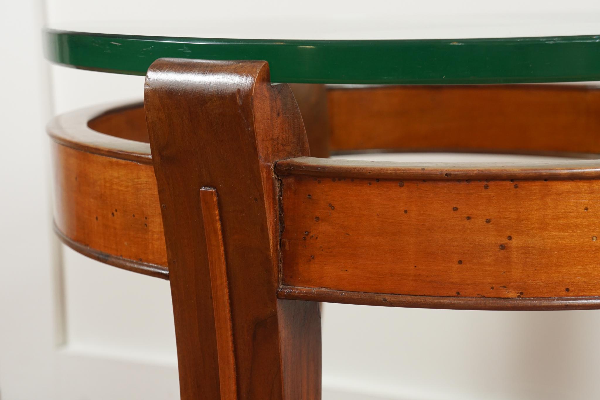 Mid-20th Century Mahogany and Glass Occasional Table by Fontana Arte For Sale
