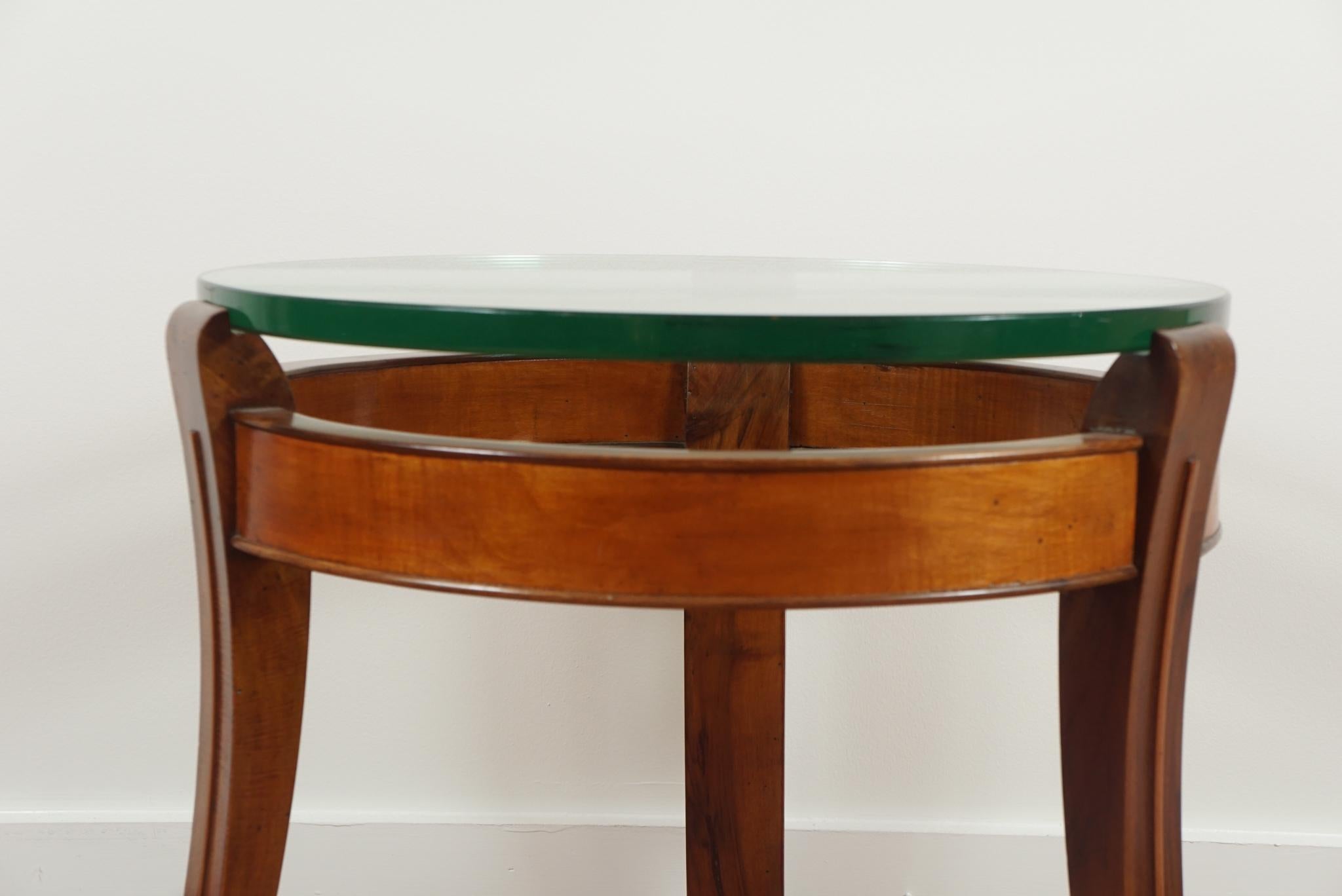 Mahogany and Glass Occasional Table by Fontana Arte For Sale 4