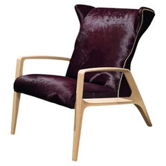 Mahogany and Jacquard Armchair