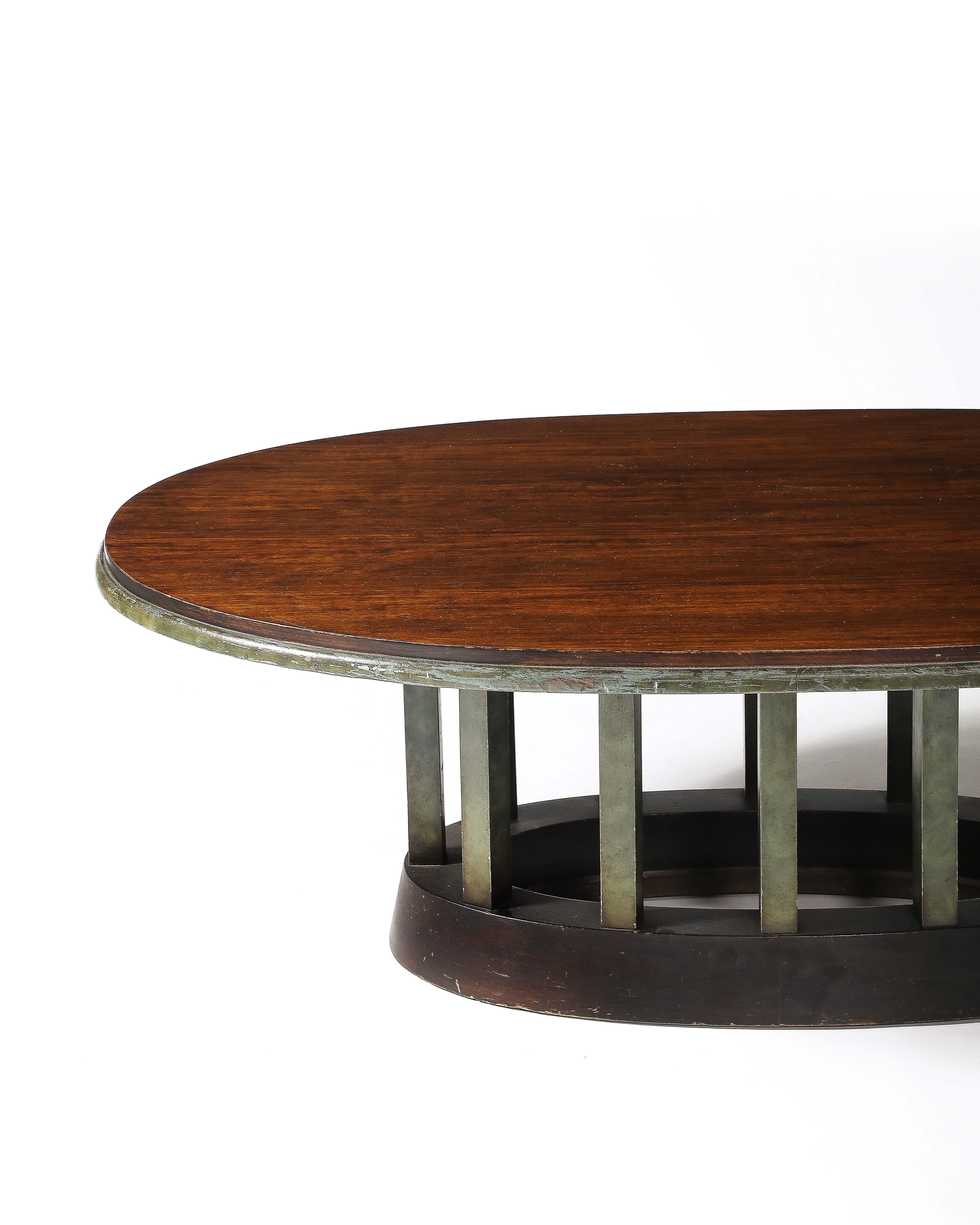 Mahogany and Lacquered Wood Coffee Table, United States, 20th C For Sale 5