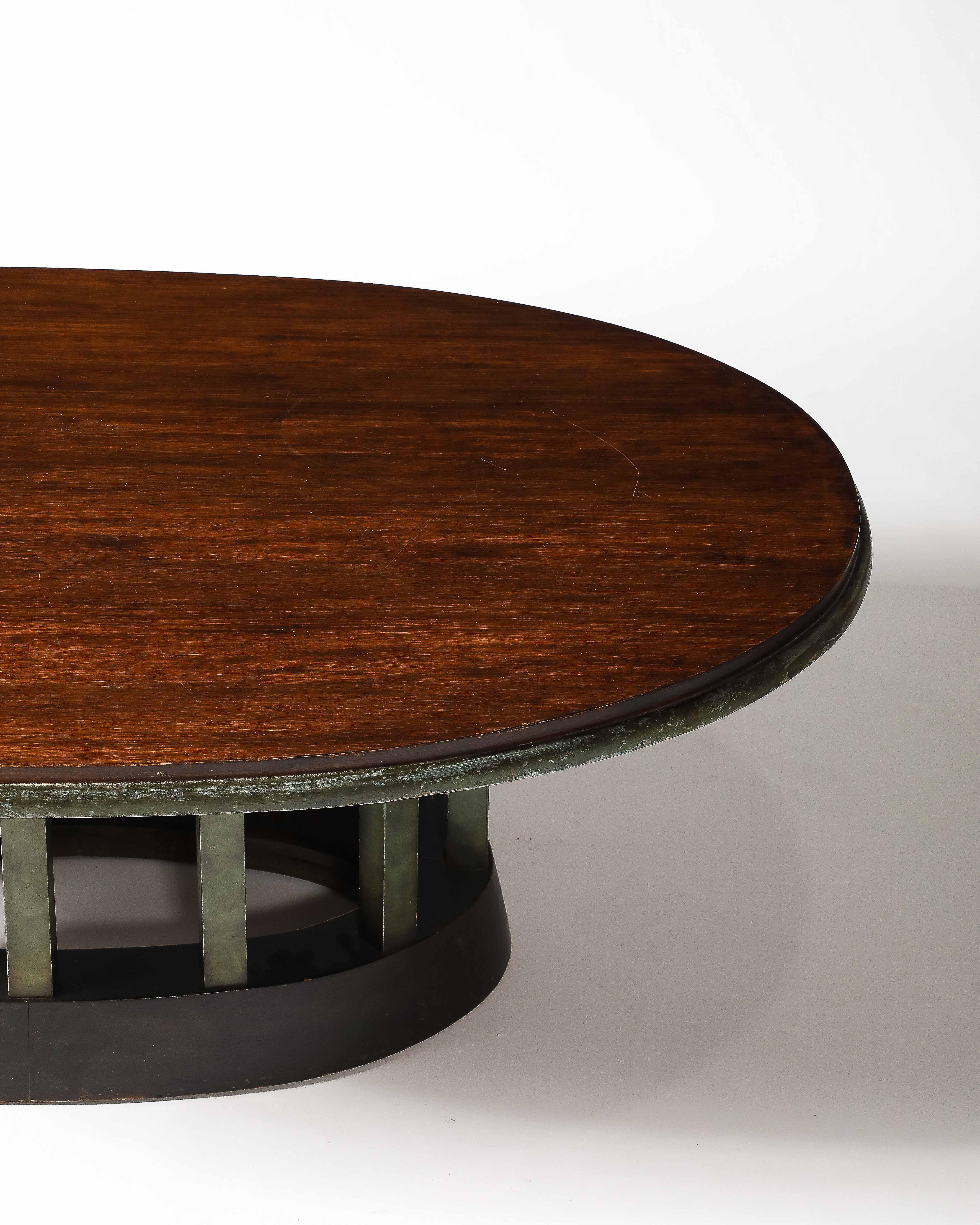 Mahogany and Lacquered Wood Coffee Table, United States, 20th C For Sale 6