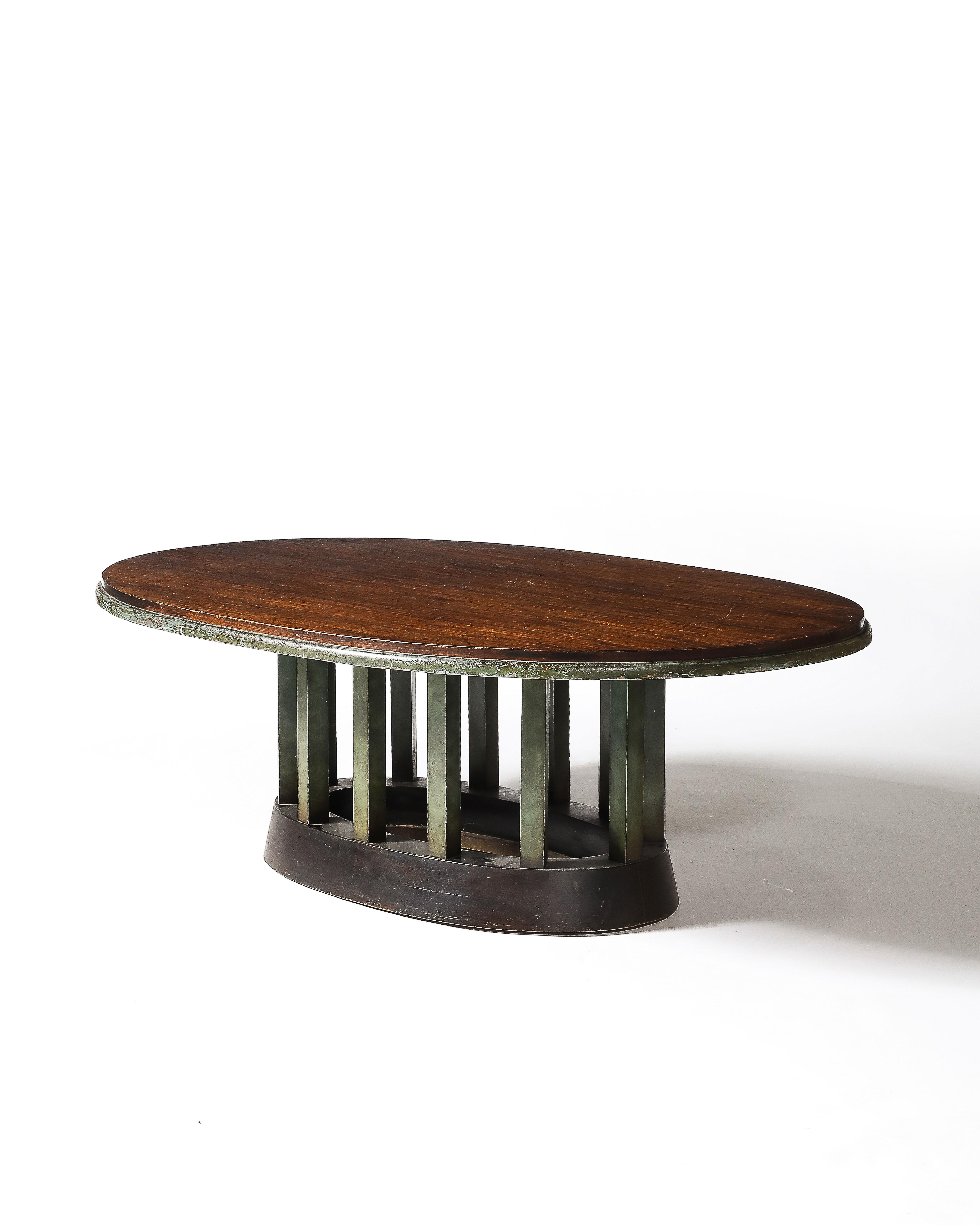 Mahogany and Lacquered Wood Coffee Table, United States, 20th C In Excellent Condition For Sale In New York City, NY