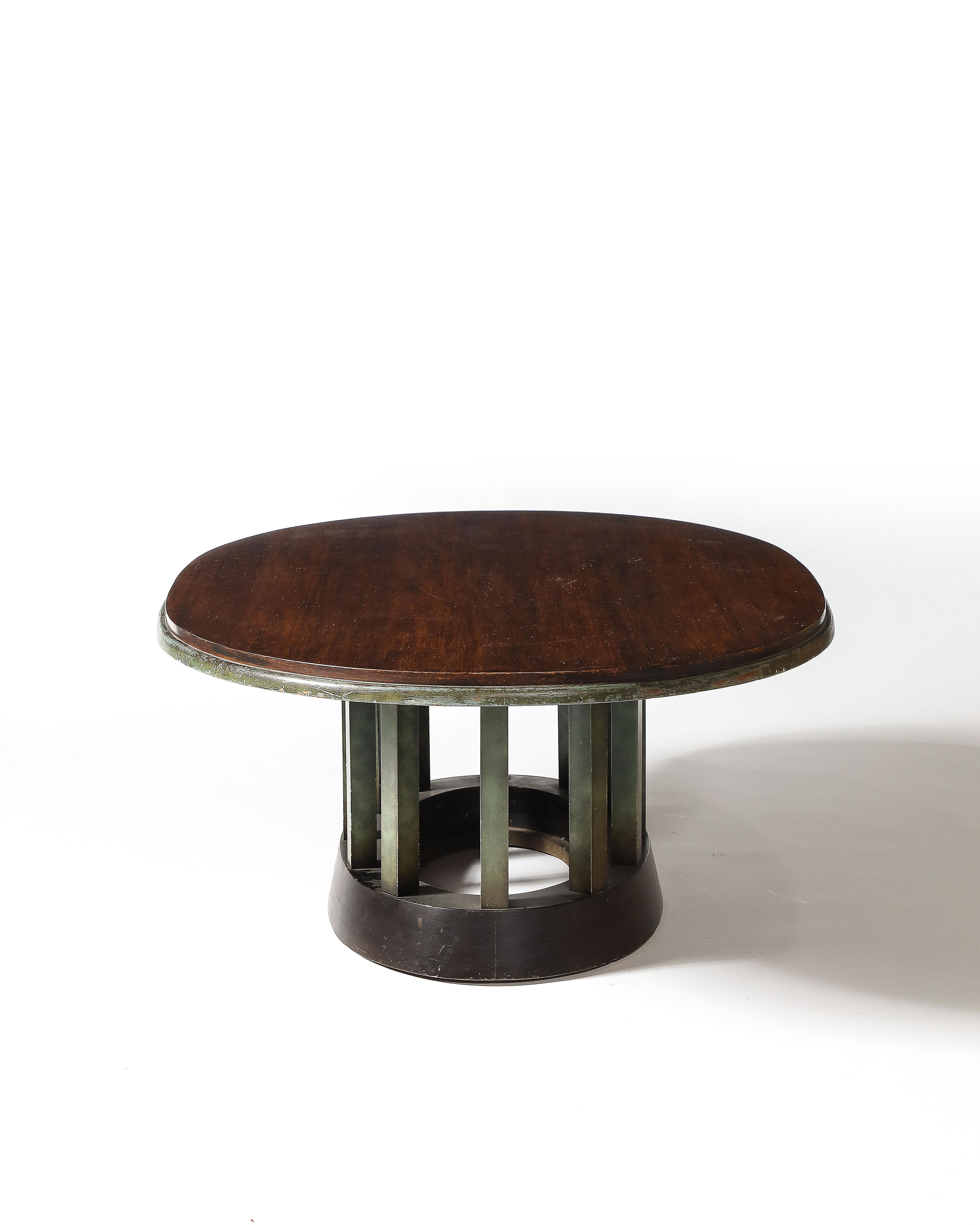 20th Century Mahogany and Lacquered Wood Coffee Table, United States, 20th C For Sale