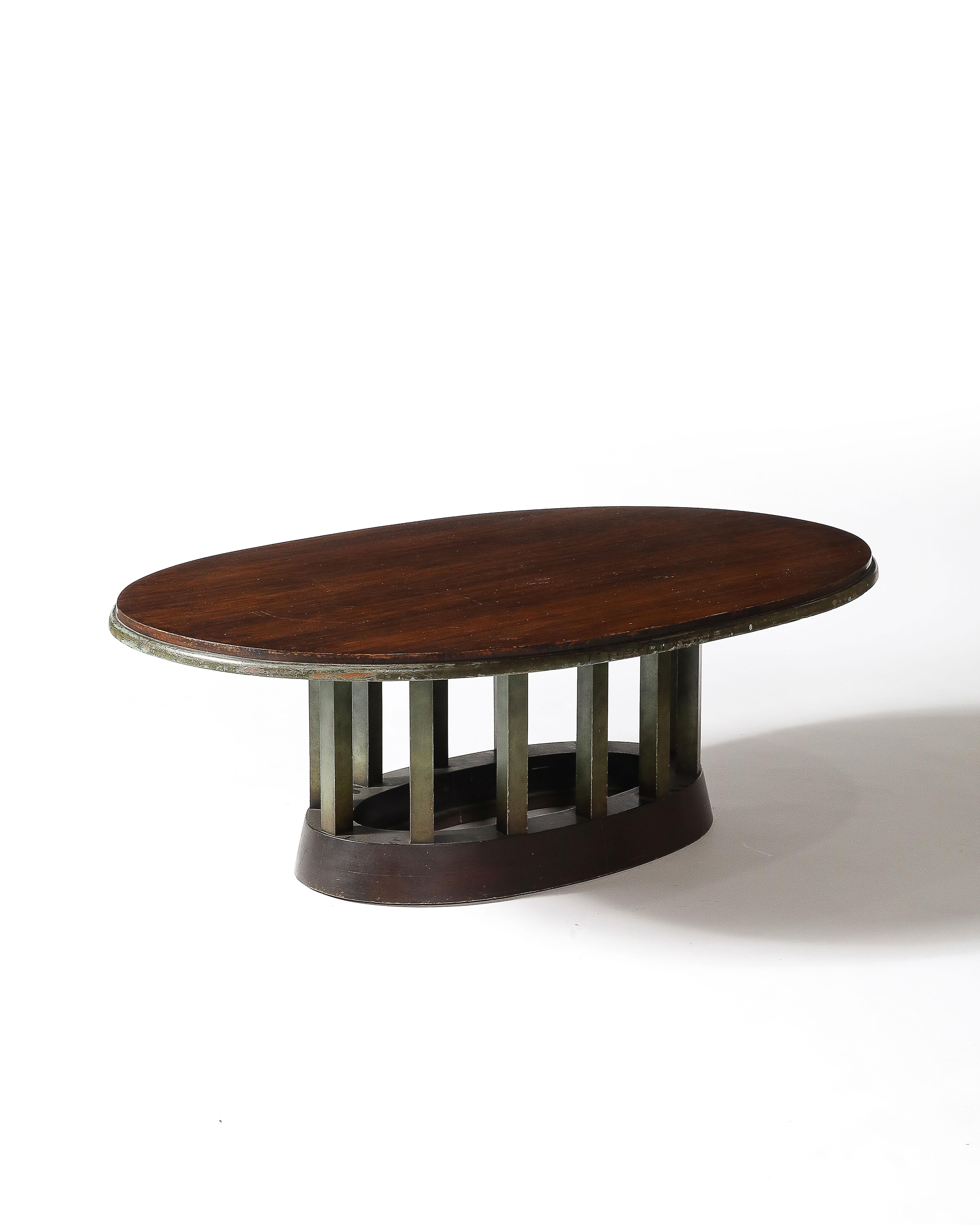 Mahogany and Lacquered Wood Coffee Table, United States, 20th C For Sale 1