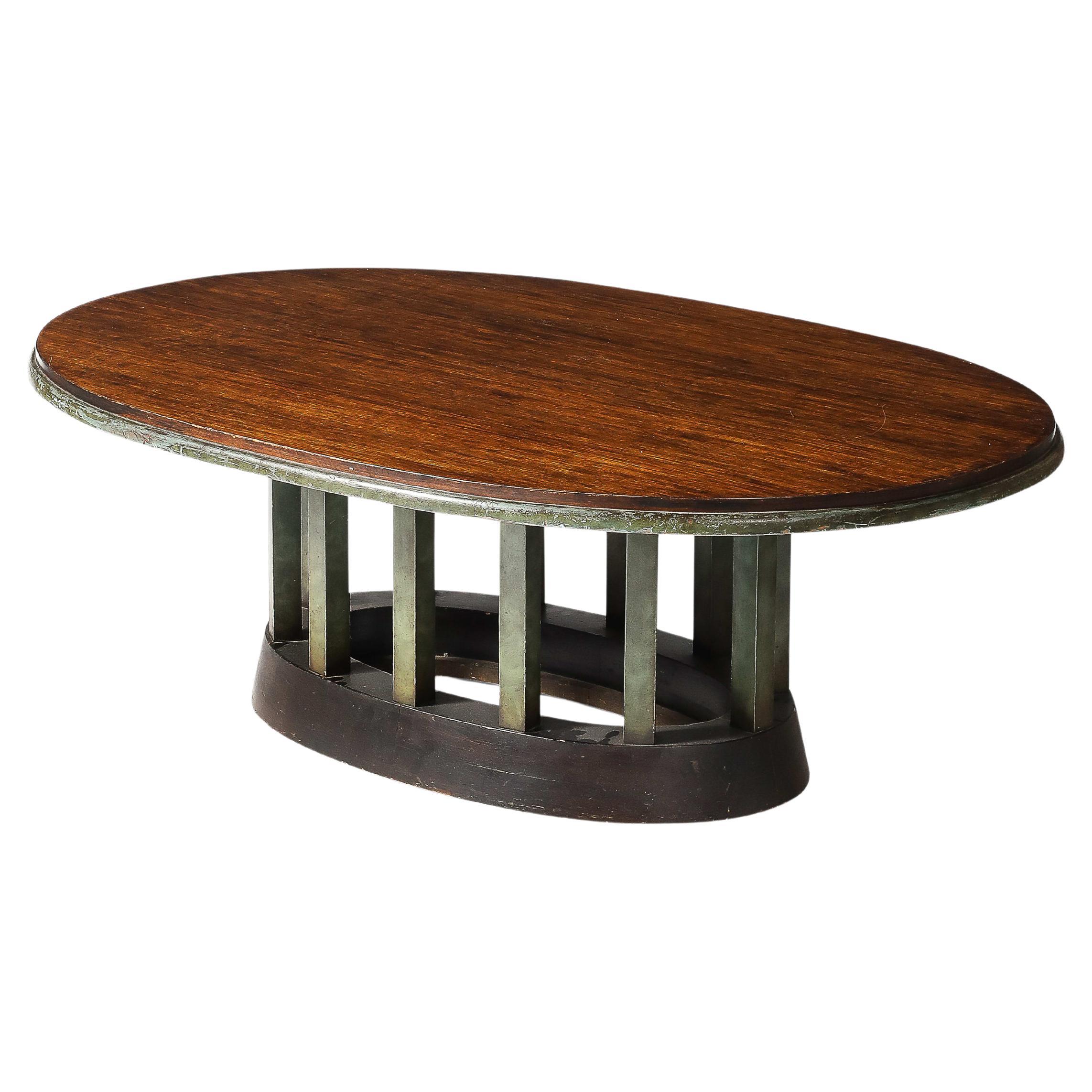 Mahogany and Lacquered Wood Coffee Table, United States, 20th C For Sale