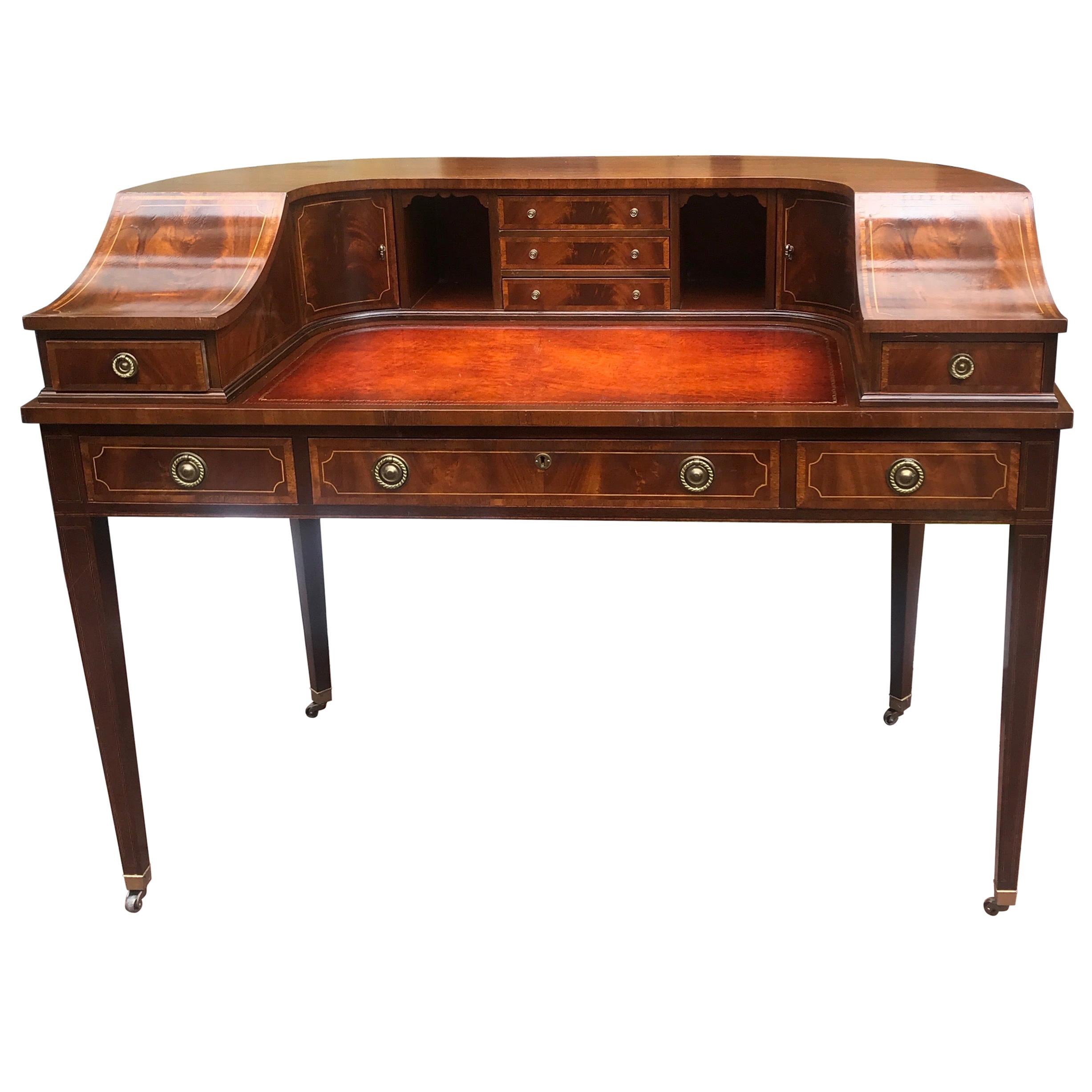 Mahogany and Leather Carlton House Desk