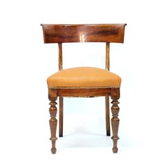 Mahogany and leather Klismos chair, early 20th century