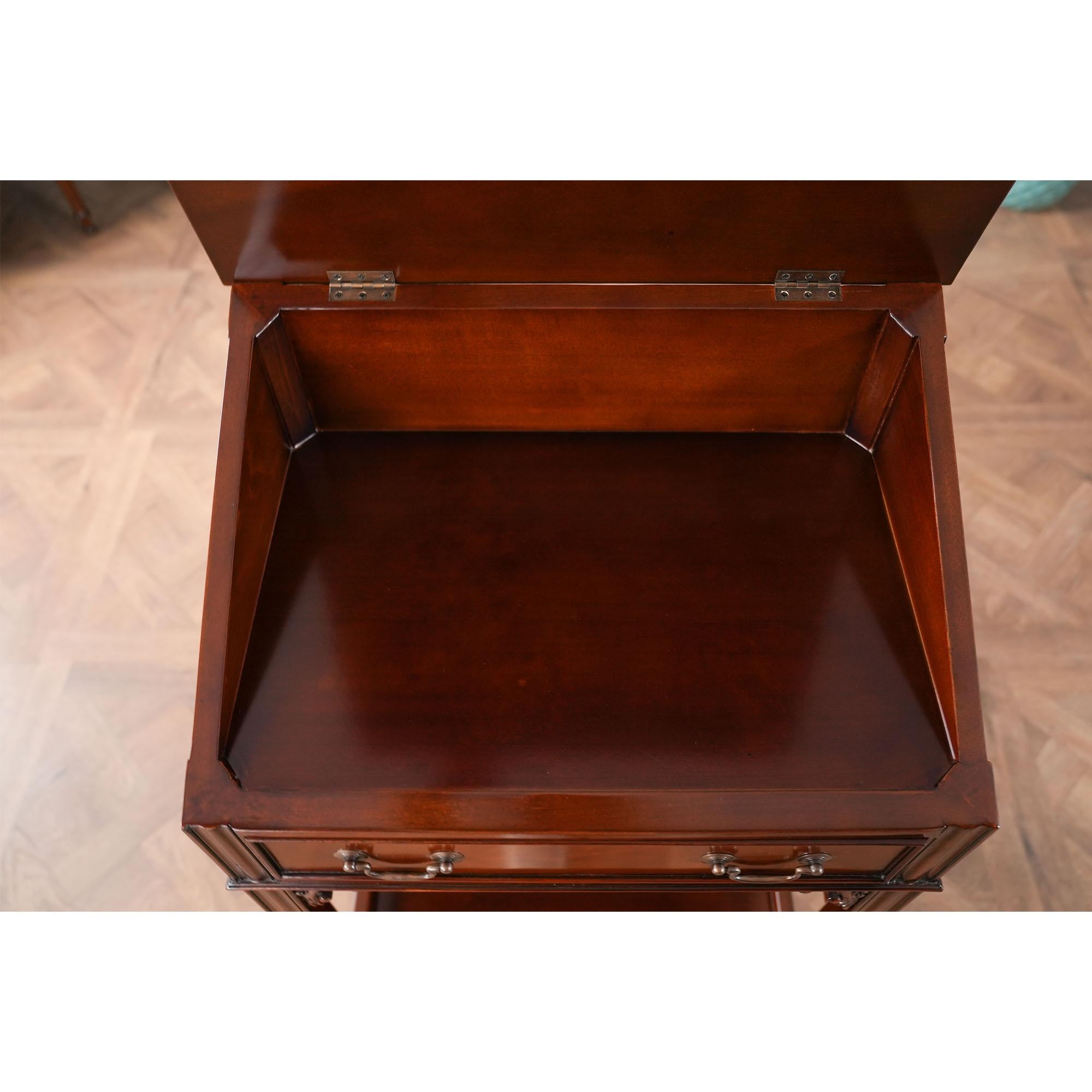 Mahogany and Leather Lectern For Sale 6