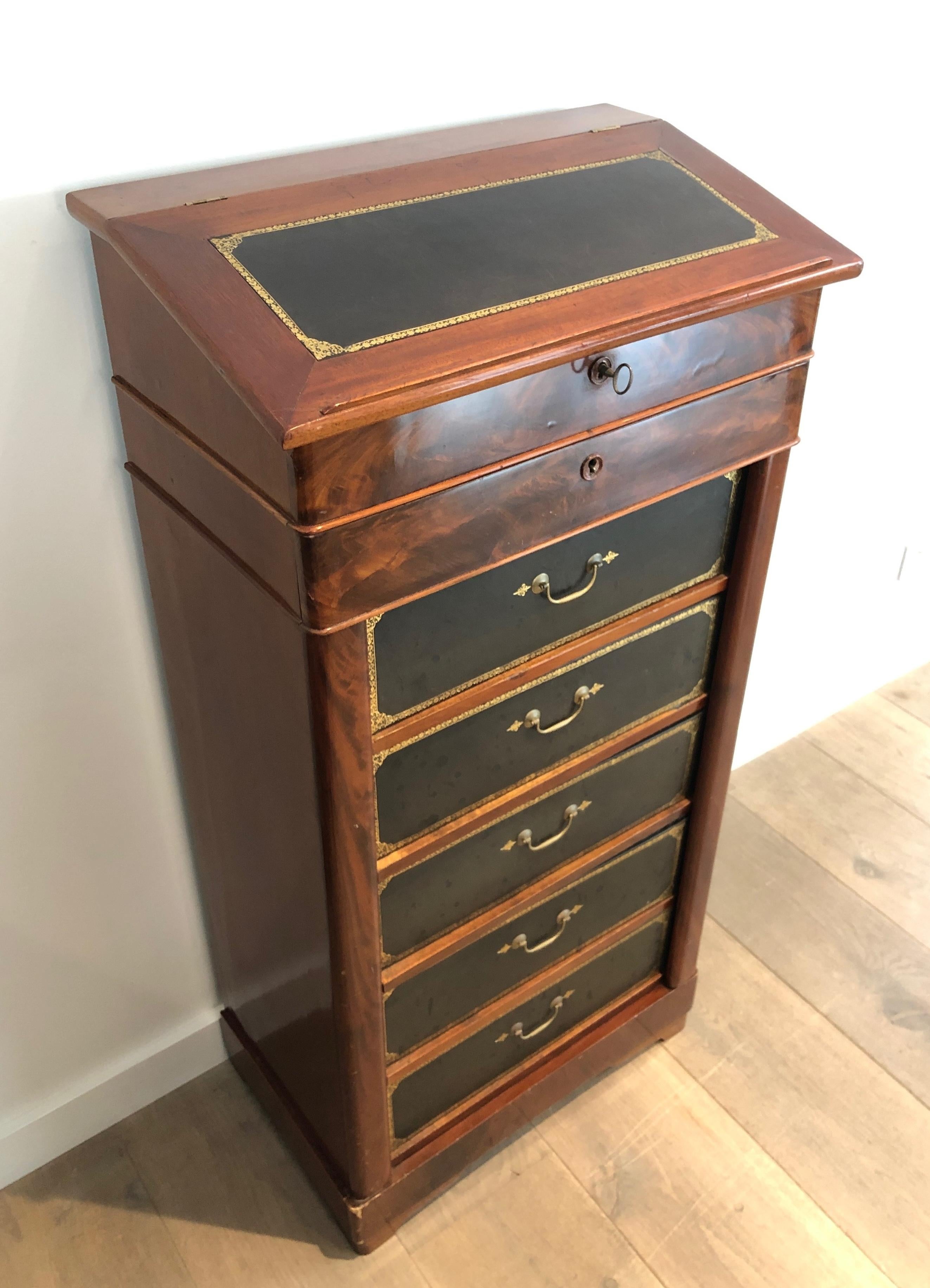 Muebles Notariales de Caoba y Piel en venta 5