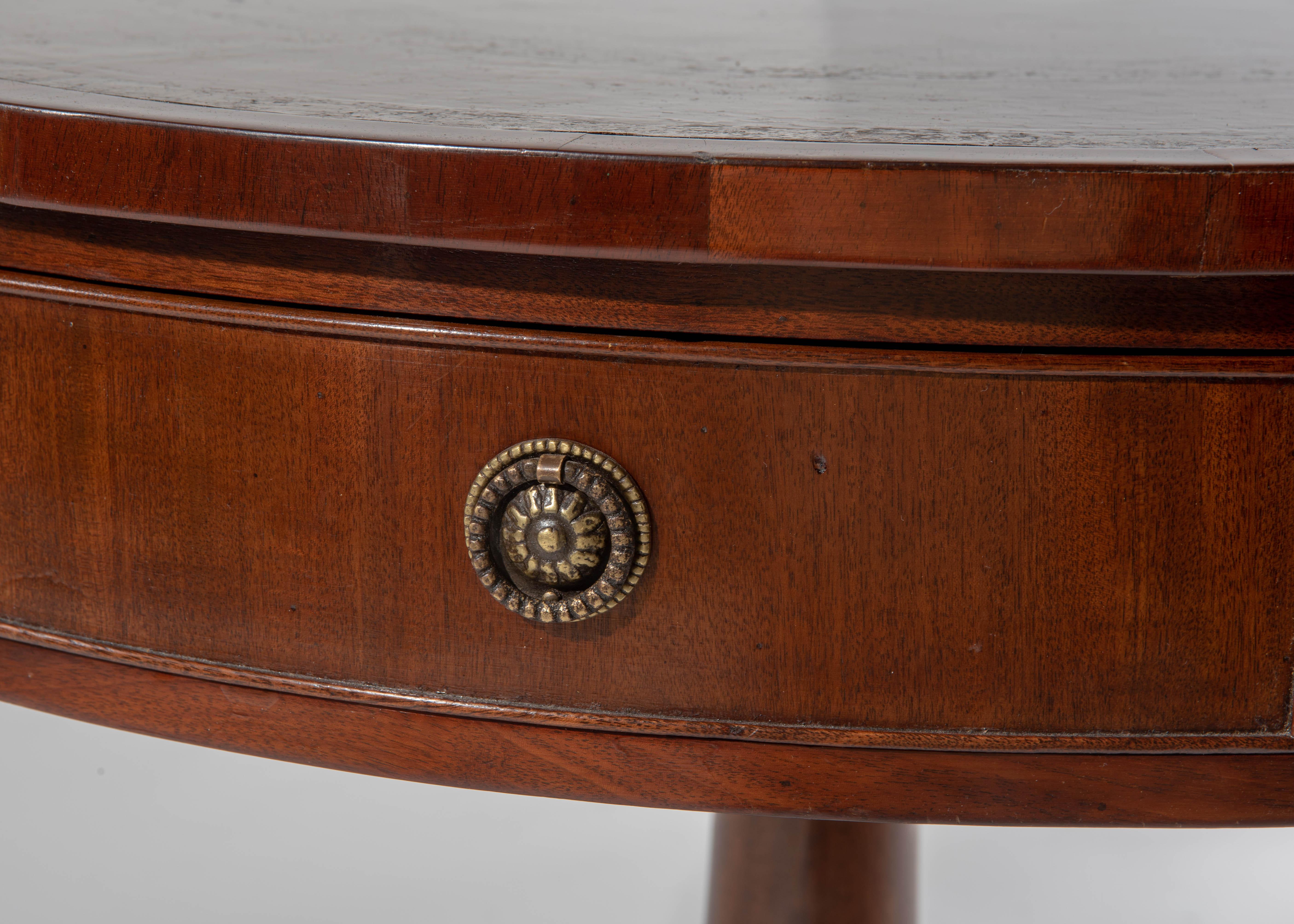 Mahogany and Leather Rent Table 4