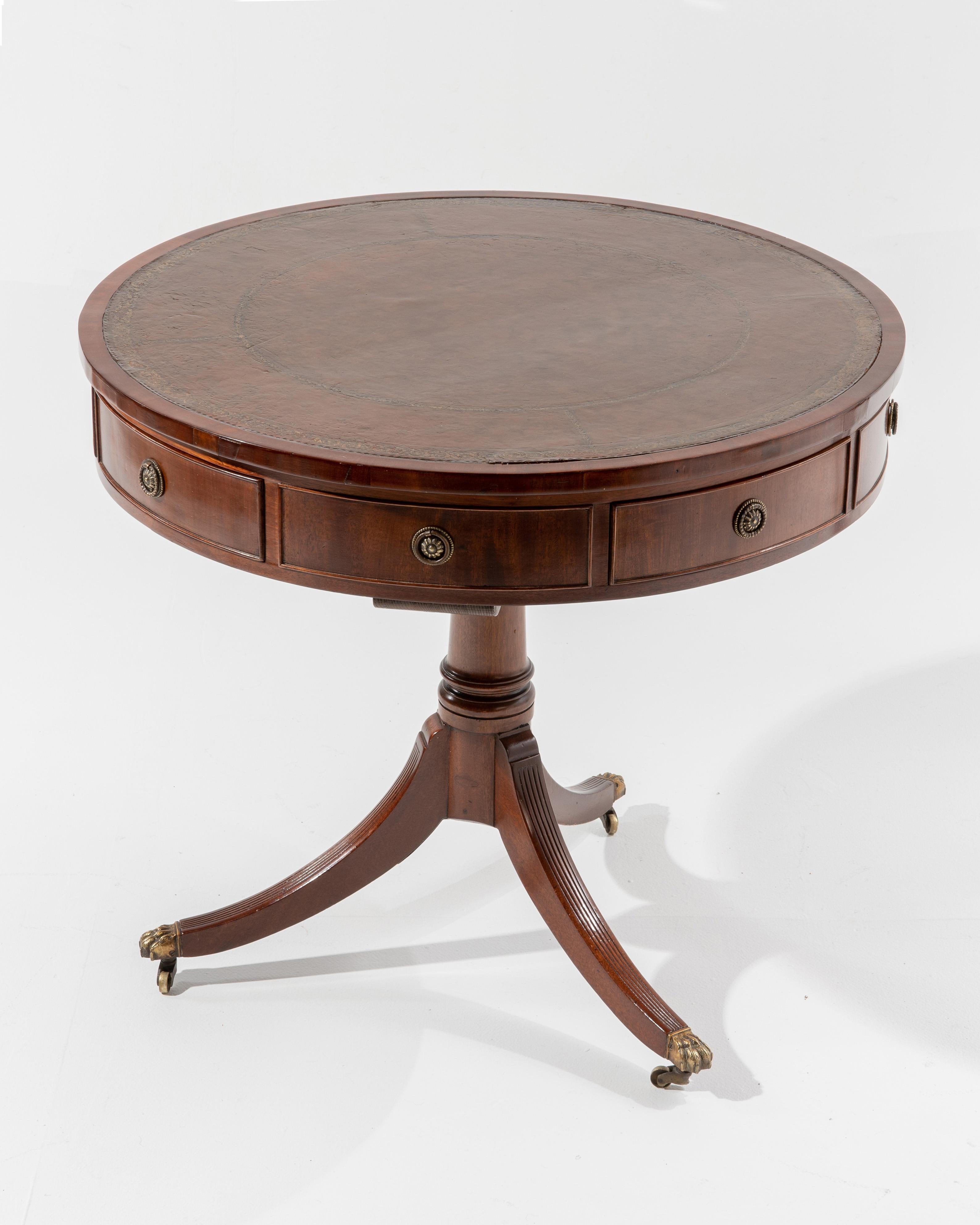 American Mahogany and Leather Rent Table