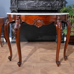 Mahogany and Marble Console